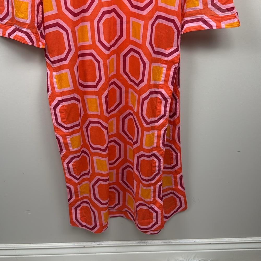 TORY BURCH V NECK colourful long sleeve swim cover lightweight EUC - Picture 6 of 9